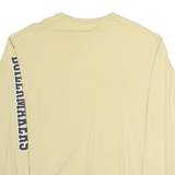 CHAMPION Mens Beige Purdue University Long Sleeve Crew Neck Cotton T-Shirt L