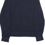 TOMMY HILFIGER Mens Navy Plain Cotton Crew Neck Basic Knit Jumper L