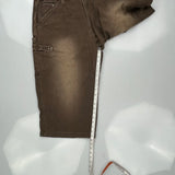Raiders Baggy Carpenter Shorts - 38W 15L Brown Cotton