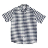 CARHARTT Mens Blue & White Check Shirt L Cotton Blend Casual Workwear Relaxed
