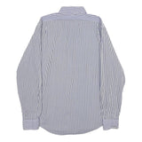 POLO RALPH LAUREN Mens Blue & White Striped Shirt M Classic Cotton Button-Down