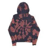 CHAMPION Womens Black & Brown Ithaca College Tie Dye ¼ Zip Hoodie L Cotton Blend