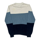 Tommy Hilfiger Striped Jumper - Small Blue Cotton