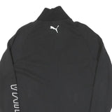 PUMA Womens Black Cotton Track Jacket XL Zip Plain Sport Casual