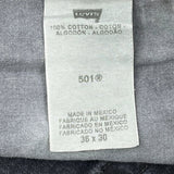 501 Levis Jeans - 36W 28L Black Cotton
