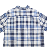 LEVI'S Mens Blue & White Checked Linen Blend Shirt XL Casual Summer Light