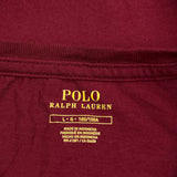 Polo By Ralph Lauren Long Sleeve T-Shirt - Large Burgundy Cotton
