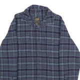 REDMOND Mens Blue & Navy Check Shirt M Cotton Long Sleeve Casual Classic