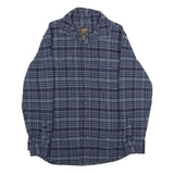 REDMOND Mens Blue & Navy Check Shirt M Cotton Long Sleeve Casual Classic