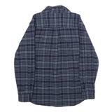 REDMOND Mens Blue & Navy Check Shirt M Cotton Long Sleeve Casual Classic