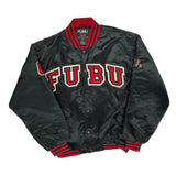 Sports Fubu Spellout Varsity Jacket - 2XL Black Nylon