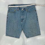 Levis Denim Shorts - 34W 11L Light Wash Cotton