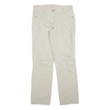 EP Womens Polyester Blend Cream Regular Fit Straight Leg Trousers W32 L32 Casual