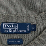 Polo By Ralph Lauren Sweater - Large Green Cotton