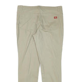 DICKIES Womens Cotton Blend Beige Slim Slim Straight Trousers W34 L30 Casual