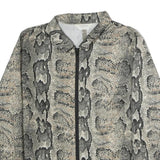 CANDA Womens Beige & Black Snake Print Jacket M Polyester Zip