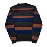 Geoffrey Beene Striped Sweater - Large Multicoloured Cotton