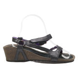 TEVA Strappy Sandals Black Leather Womens UK 6