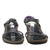 TEVA Strappy Sandals Black Leather Womens UK 6