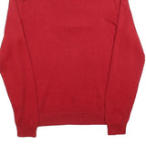 POLO RALPH LAUREN Mens Red Pullover Plain Crew Neck Basic Knit L Cotton Jumper