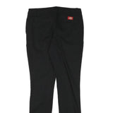 DICKIES Womens Black Slim Cotton Blend Trousers W30 L31 Zip Classic Fit