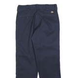 DICKIES Mens Cotton Blend Navy Regular Straight Trousers W31 L30 Workwear