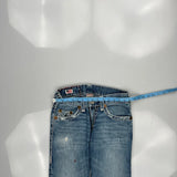 True Religion Contrast Stitch Jeans - 30W UK 8 Blue Denim