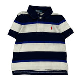 Age 2 Polo By Ralph Lauren Striped Polo Shirt - XS Blue Cotton