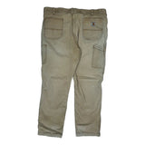 Carhartt Double Knee Carpenter Trousers - 42W 32L Beige Cotton