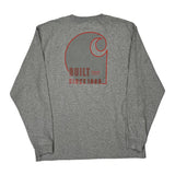Built Tough Since 1889 Carhartt Graphic Long Sleeve T-Shirt - Large Gray Cotton