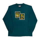 San Diego Oneita Single Stitch Long Sleeve T-Shirt - Medium Green Cotton