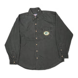 Green Bay Packers Logo 7 Nfl Denim Shirt - XL Gray Cotton