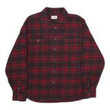 JACHS Mens Red & Black Check Shirt 2XL Cotton Long Sleeve Casual Buttoned