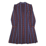 ARA MODELL Womens Navy & Burgundy Floral Striped Shirt Dress Polyester Blend