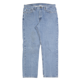 WRANGLER Mens Regular Fit Blue Denim Jeans W36 L30 Classic Cotton Zip Denim