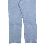 WRANGLER Mens Regular Fit Blue Denim Jeans W36 L30 Classic Cotton Zip Denim