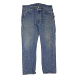 LEVI'S 501 Mens Regular Blue Denim Button Regular Fit Jeans W34 L30 Classic