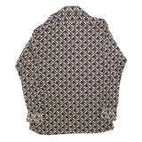 BANYAN Mens Blue Maroon & Yellow Checked Shirt L Classic Nylon Long Sleeve