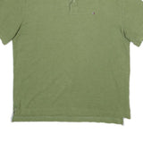 TOMMY HILFIGER Mens Green Short Sleeve Plain XL Cotton Polo Shirt Casual Summer