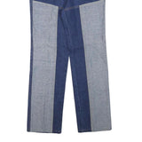 Womens Patchwork Blue Denim Regular Fit Straight Leg Jeans Cotton Blend W30 L30