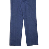 Womens Patchwork Blue Denim Regular Fit Straight Leg Jeans Cotton Blend W30 L30