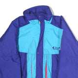 ASTRO SPORTSWEAR Mens Blue & Purple Windbreaker Jacket L Polyester Zip Casual