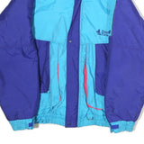 ASTRO SPORTSWEAR Mens Blue & Purple Windbreaker Jacket L Polyester Zip Casual