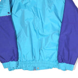 ASTRO SPORTSWEAR Mens Blue & Purple Windbreaker Jacket L Polyester Zip Casual