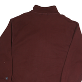 NAUTICA Mens Maroon 1/4 Zip Hoodie 2XL Cotton Pullover Sweatshirt
