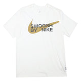 NIKE Mens White Graphic T-Shirt M Short Sleeve Crew Neck Casual Sportswear