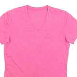 JACK WOLFSKIN Womens Pink T-Shirt S Short Sleeve V-Neck Lightweight Sport