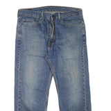 LEVI'S Mens Jeans Blue Regular Straight Denim Medium W34 L25 Zip Cotton Blend