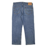 LEVI'S Mens Jeans Blue Regular Straight Denim Medium W34 L25 Zip Cotton Blend