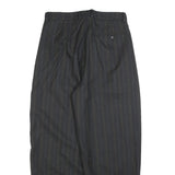 BUSINESSMAN Mens Regular Fit Grey Striped Straight Leg Trousers W32 L28
